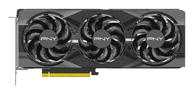Carte graphique PNY GeForce RTX 5070 Ti triple ventilateur noire design angulaire mat