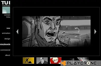 Portrait animé noir et blanc personnage L.A Noire Xbox 360 expression exagérée