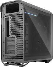 Boîtier PC Fractal Design Torrent gris TG Light Tint, panneau transparent et mesh hexagonal