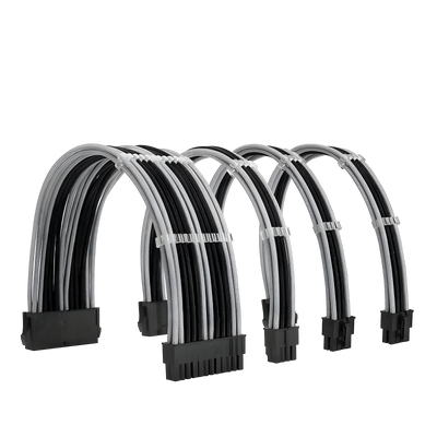 Kit de Rallonges cables alimentation gris noir PSU - ATX / EPS / PCI-E