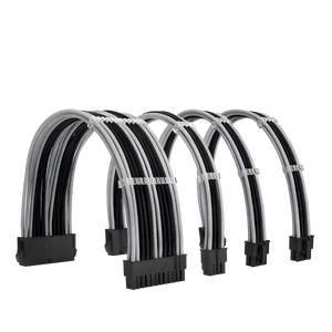 Kit de Rallonges cables alimentation gris noir PSU - ATX / EPS / PCI-E