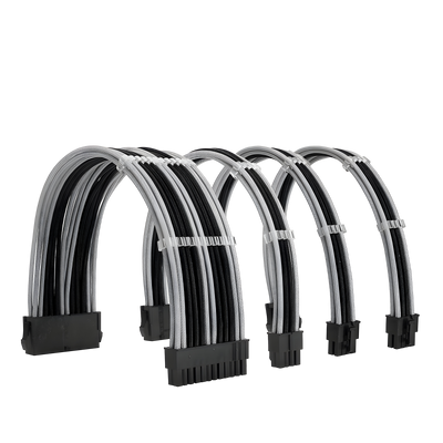 Cables Rallonges Mix Gris - Noir / pour Alimentation/PSU - ATX/EPS/PCI-E image 0