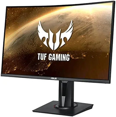 Moniteur incurvé ASUS TUF Gaming 27 pouces noir affichant une scène cosmique