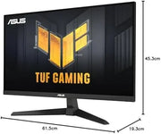 Moniteur gaming ASUS TUF 27 pouces Full HD 165 Hz avec logo jaune et noir