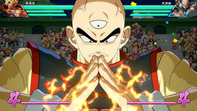 Tien Shinhan Dragon Ball FighterZ PS4, moine chauve à troisième oeil en gi