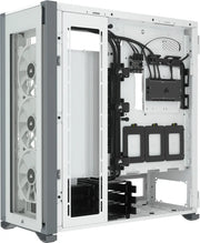 Corsair iCUE 5000D RGB Airflow Blanc vue latérale transparente