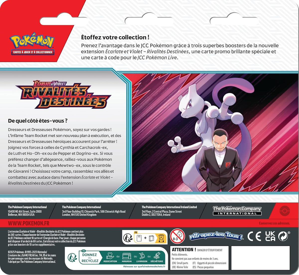 Pokemon - Tripack 3 Boosters - EV10 Ecarlate et Violet - Rivalités Destinées : Z image 1