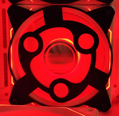 Ventilateur boîtier PC Sharingan Madara rouge illuminé oreilles chat 120/140mm