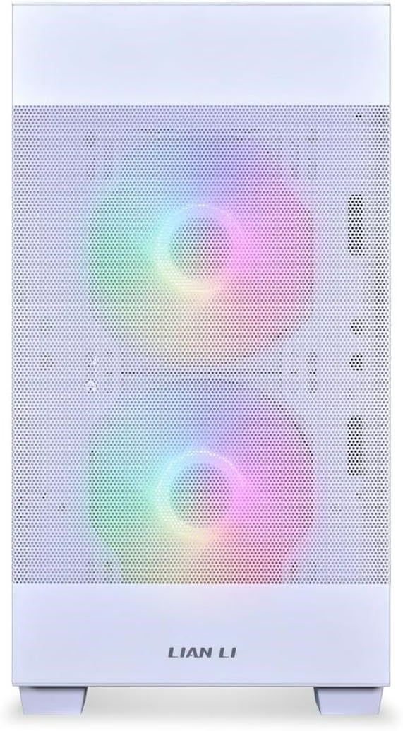Lian Li Lancool 205 Mesh C RGB Blanc vue de trois quarts