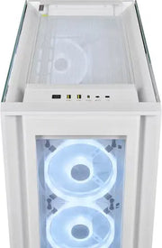 Boîtier PC Corsair iCUE 5000X RGB QL Edition Blanc verre blanc ventilateurs circulaires illuminés