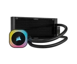 Refroidisseur CPU liquide CORSAIR iCUE Link H100i 240 RGB Noir avec pompe RGB circulaire colorée et radiateur noir