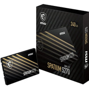Disque SSD MSI SPATIUM S270 240 Go SATA 2.5 pouces noir et or rayé