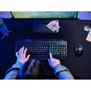 Clavier gamer noir GX Trust GXT 1108 avec rétroéclairage RGB texturé