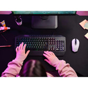 Clavier gamer noir GX Trust GXT 1108 rétroéclairage RGB design angulaire