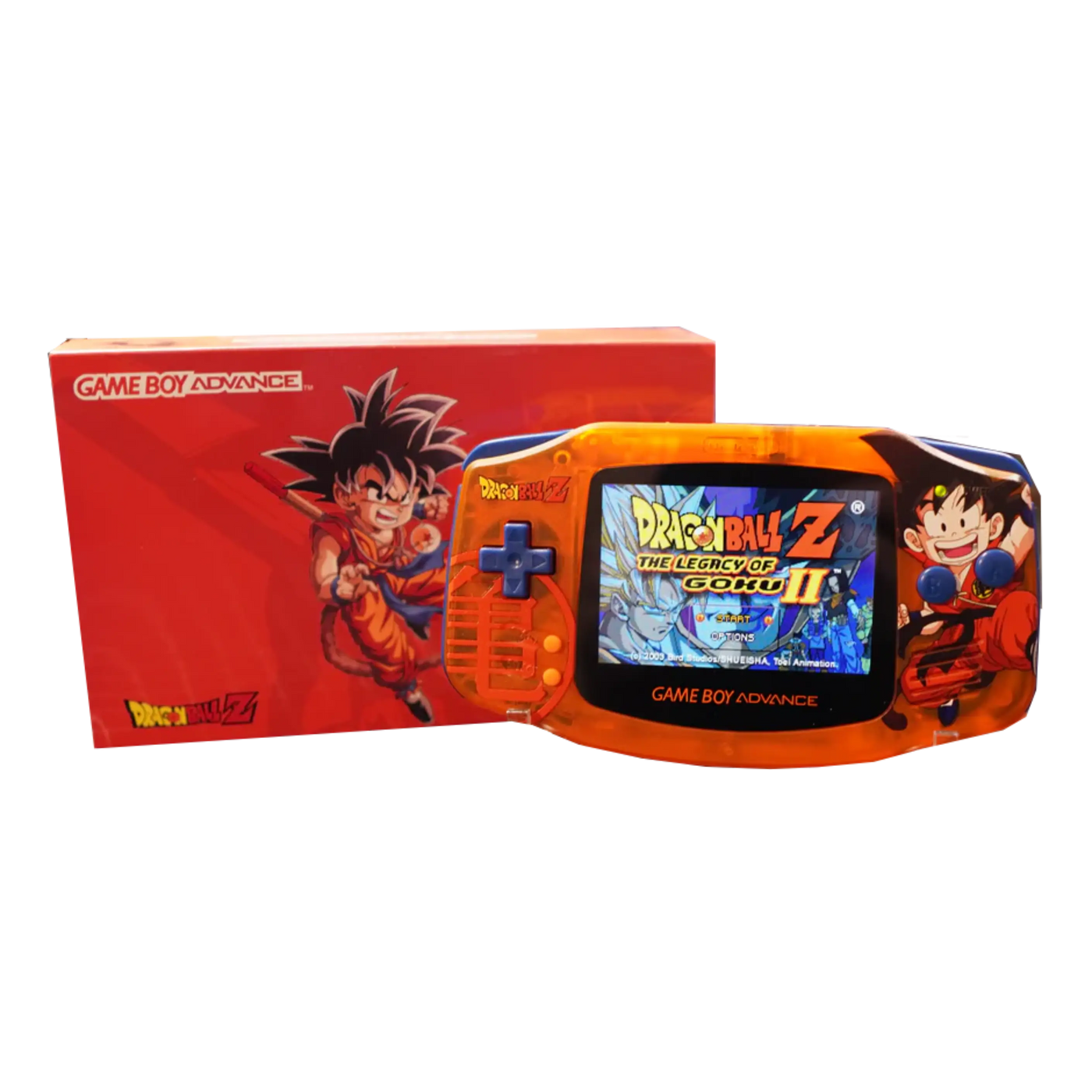Console Game Boy Advance édition Dragon Ball LCD orange translucide