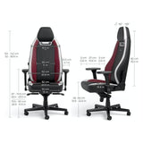 Dimensions du fauteuil gamer Noblechairs Legend noir, rouge et blanc