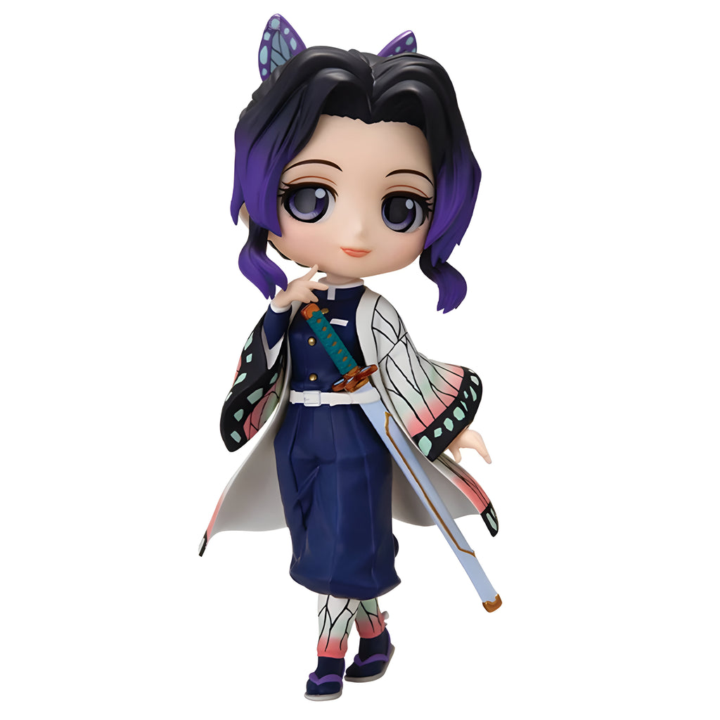 Figurine chibi Shinobu Kocho Demon Slayer 02 aux cheveux violets et papillons