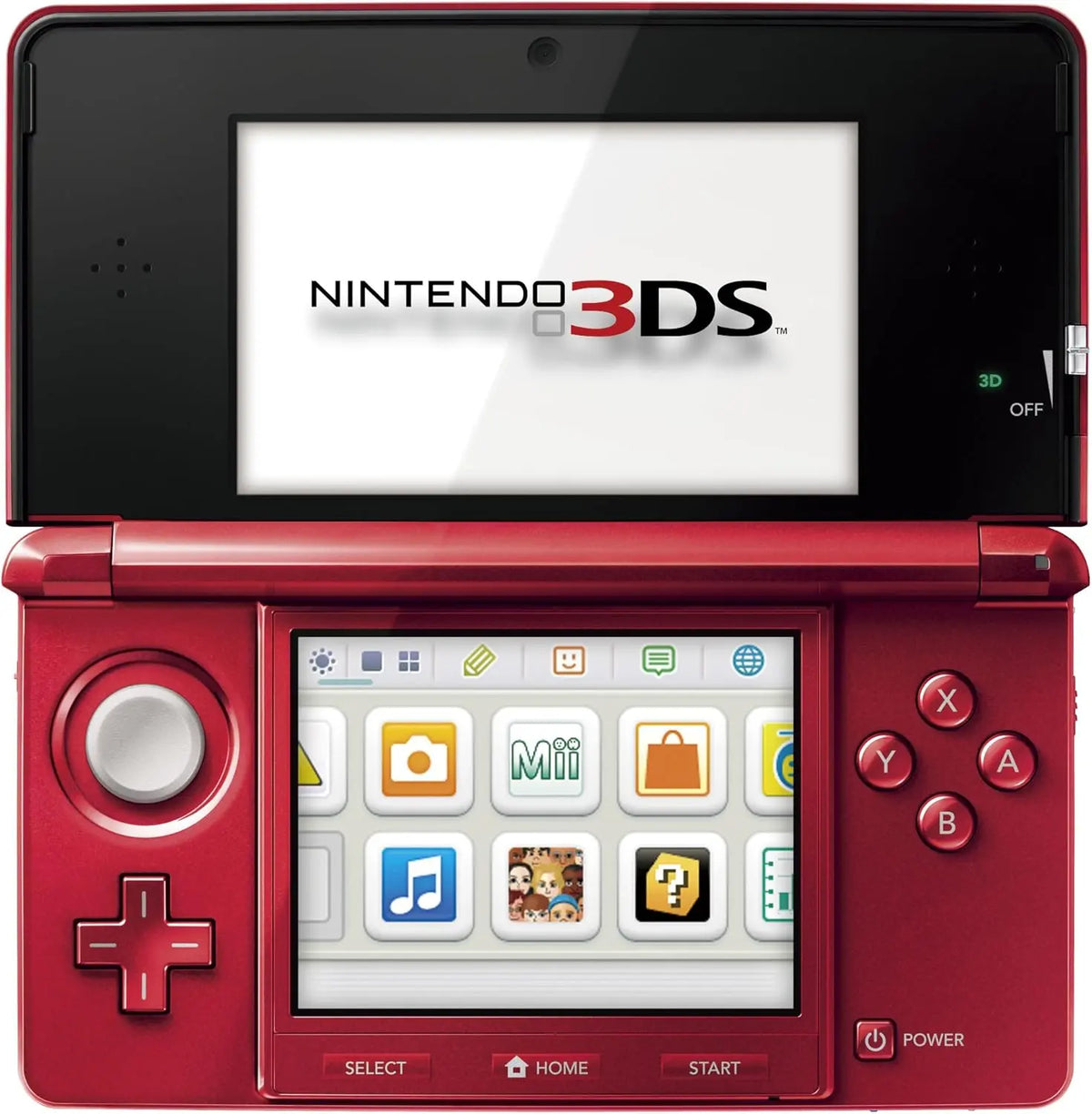Console Nintendo 3DS rouge reconditionnée glossy écran dual interface système