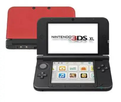 Nintendo 3DS XL Rouge noir avec dos rouge et logo écran tactile