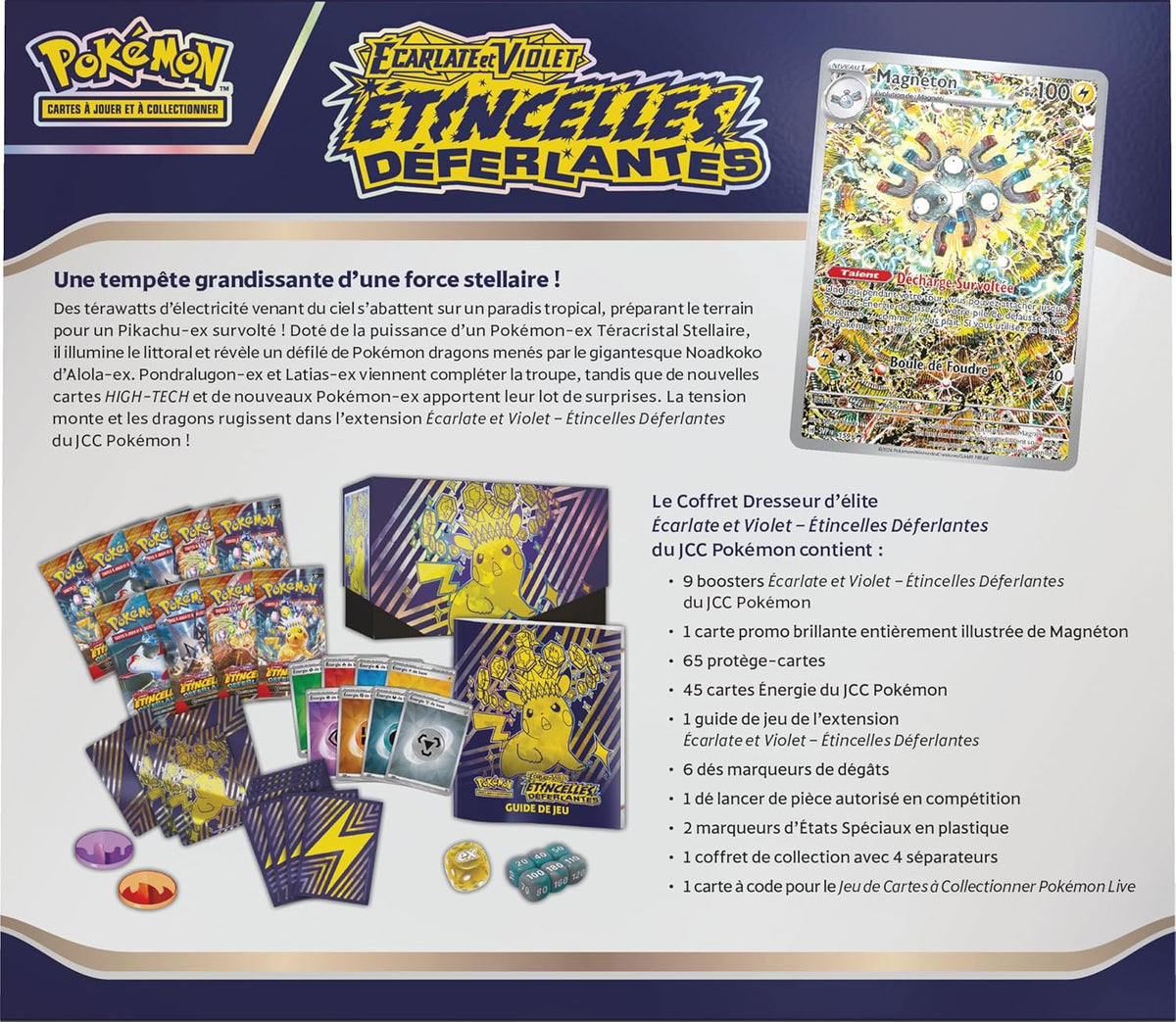 Pokemon - Coffret Dresseur d'Élite (ETB) Étincelles Déferlantes (EV08) image 2