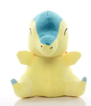 Peluche Pokémon Héricendre jaune et bleu, sourire rond, 25 cm coton doux