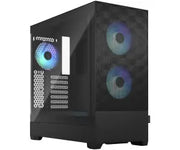 Fractal Design Pop Air RGB noir, boîtier avec panneau latéral transparent et deux ventilateurs RGB circulaires à lavant