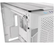 Panneau latéral mesh blanc Corsair 9000D RGB Airflow Blanc avec texture et LED bleues