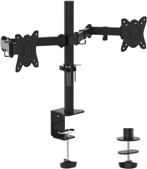 Support Bras Mécanique - Noir - 2 Moniteurs - 17" - 32"