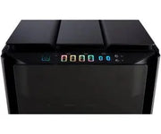 Corsair Obsidian 1000D, appareil électronique noir avec affichage digital illuminé et boutons de commande