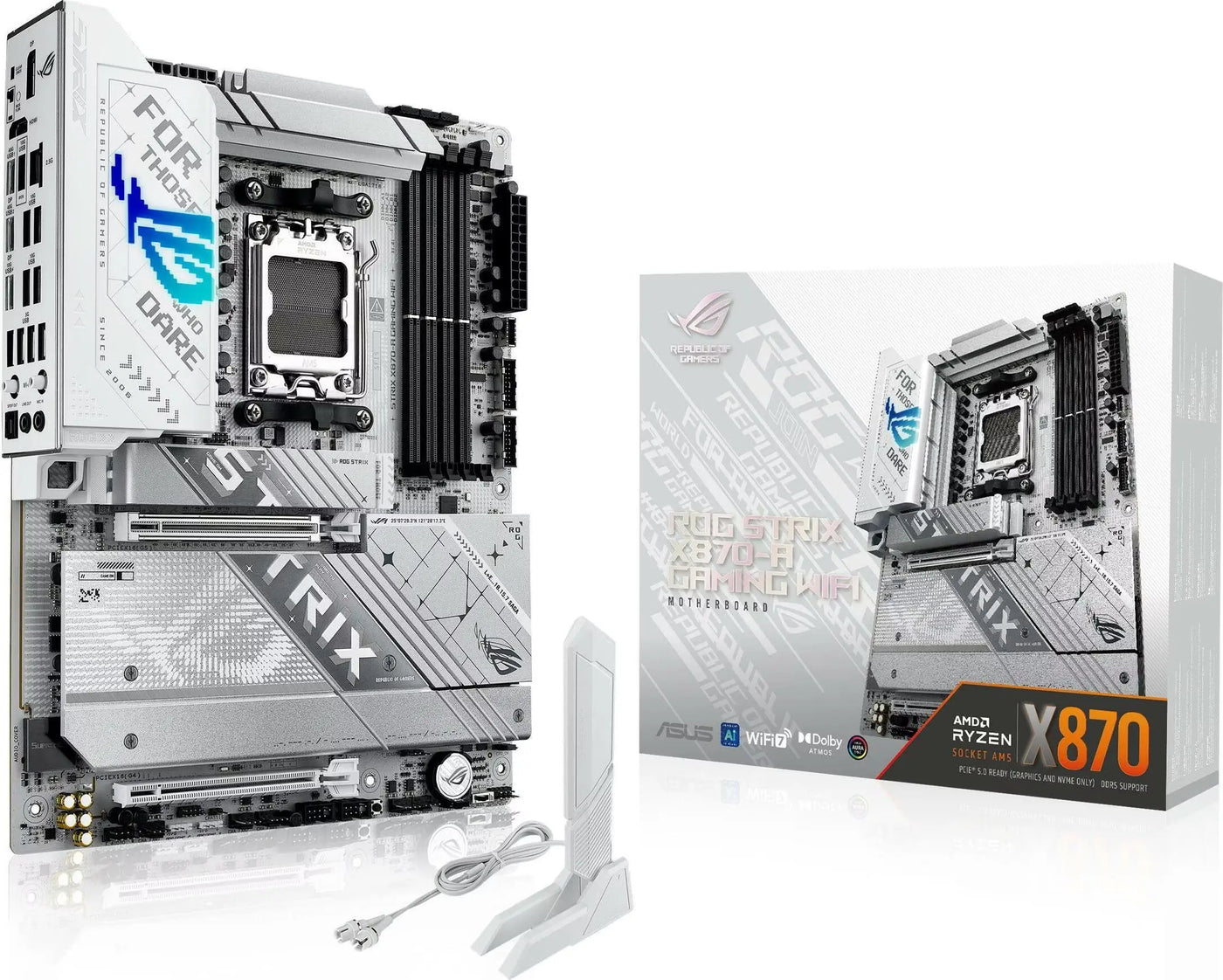 Carte Mère Asus RoG Strix X870-A Gaming WiFi (AM5) (Blanc)