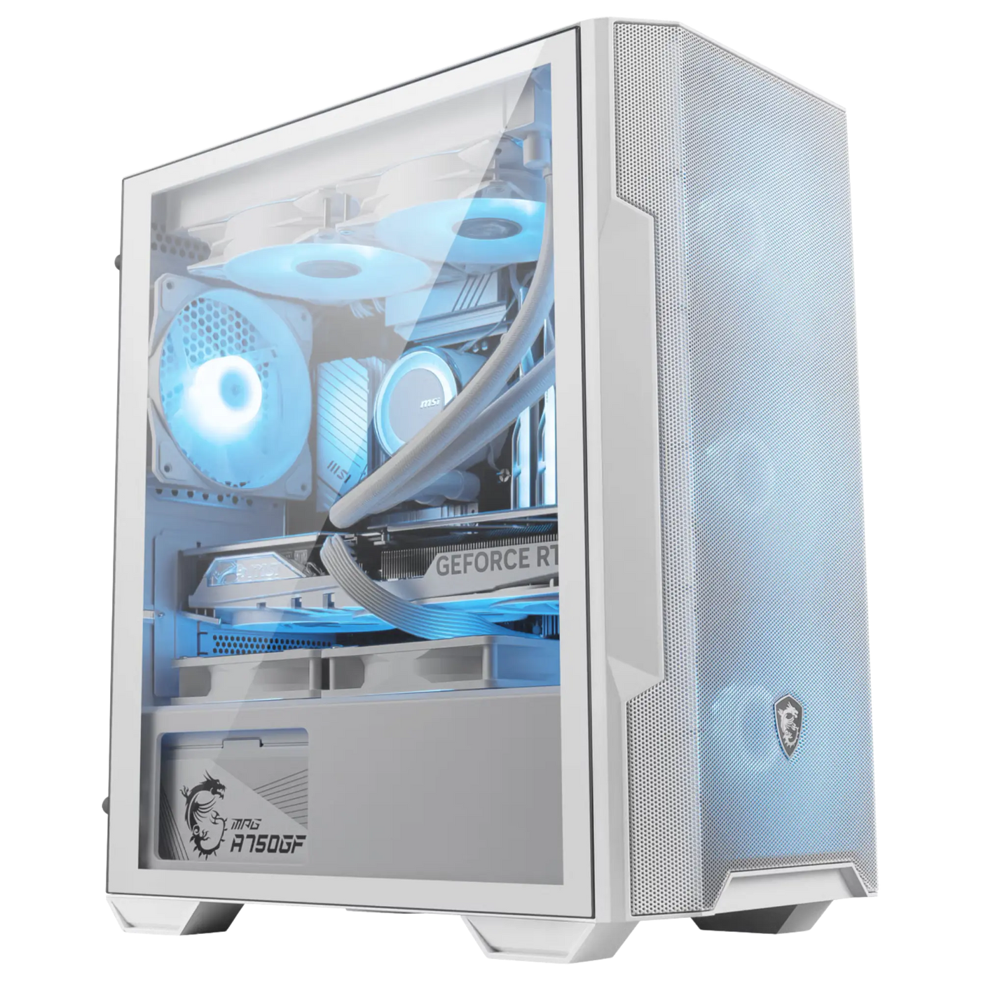 PC Gamer STARTER | MSI MAG FORGE M100R Blanc × Ryzen 7 5700X × RTX 5060 8 Go Pixel 404
