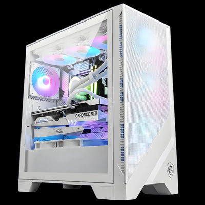 PC Gamer MSI MAG 320R Blanc × Perf Max | Ryzen 7 9700X × RTX 5070 Ti 16 Go