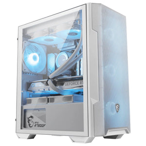 PC Gamer MSI MAG FORGE M100R Blanc × Starter — Ryzen 7 8700F × RTX 5060 8 Go