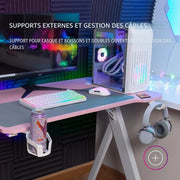 Bureau Gamer Mars Gaming MGD100RGB Rose
