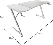 Bureau Gamer Mars Gaming MGD140 Blanc