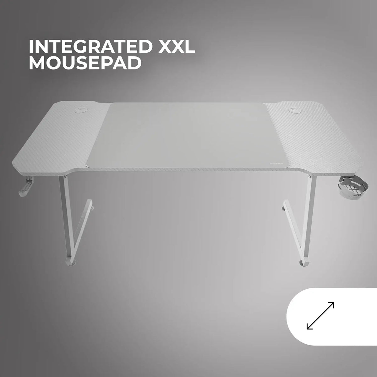 Bureau Gamer Mars Gaming MGD140 Blanc