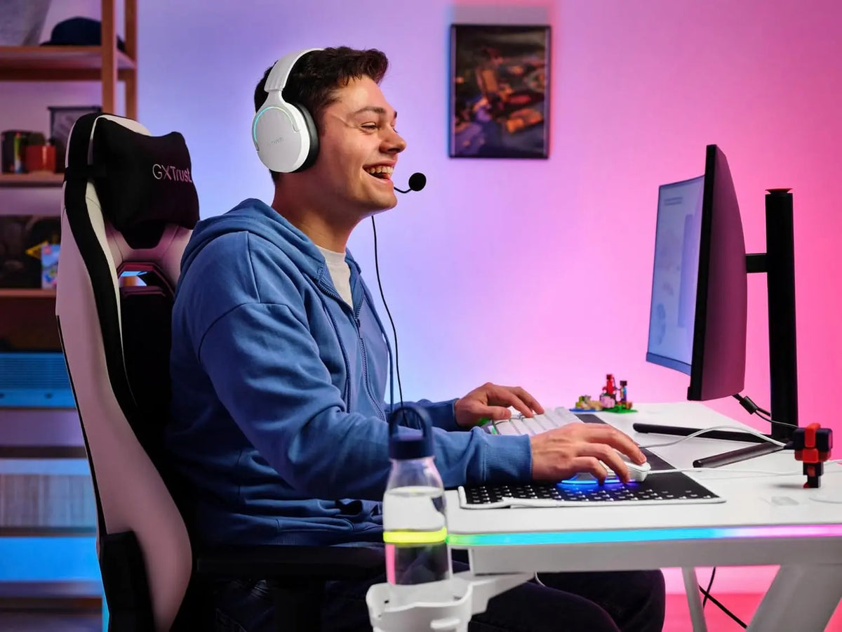 Bureau Gamer Trust GXT 709W Luminus Blanc