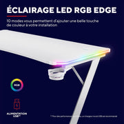 Bureau Gamer Trust GXT 709W Luminus Blanc