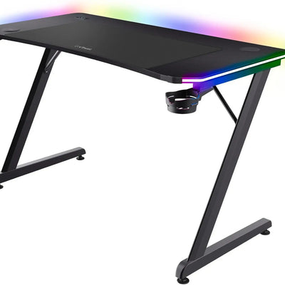 Bureau Gamer Trust GXT 709 Luminus 120 x 60 cm RGB Noir