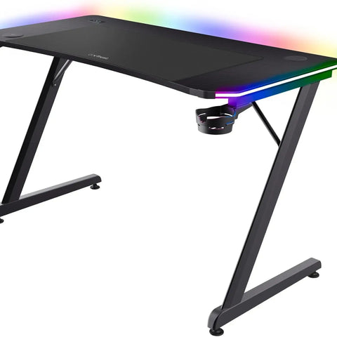Bureau Gamer Trust GXT 709 Luminus 120 x 60 cm RGB Noir — dans le même univers que Bureau Gamer Mars Gaming MGD140 Blanc