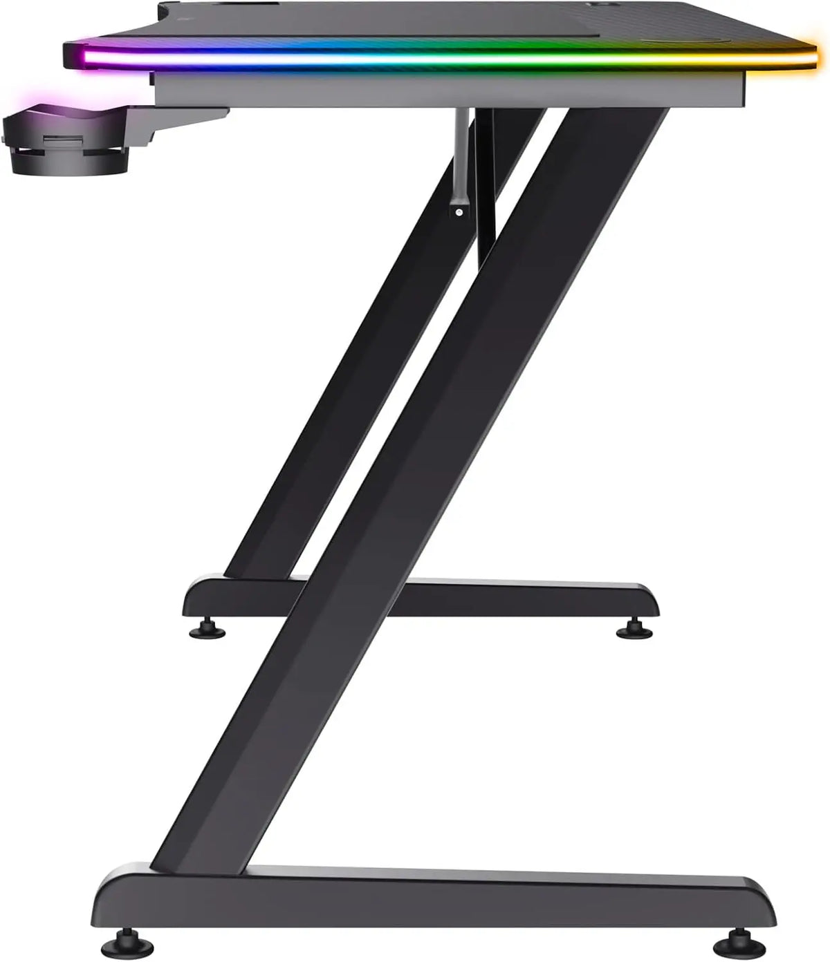 Bureau Gamer Trust GXT 709 Luminus 120 x 60 cm RGB Noir