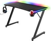 Bureau Gamer Trust GXT 709 Luminus 120 x 60 cm RGB Noir