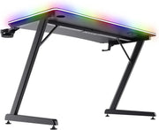 Bureau Gamer Trust GXT 709 Luminus 120 x 60 cm RGB Noir