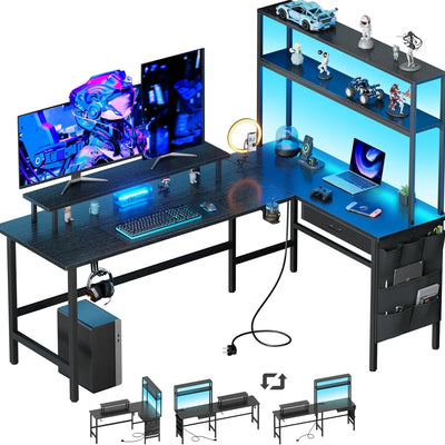 Bureau Gamer d'Angle 150 x 100 cm Noir