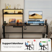Bureau Gamer d'Angle 150 x 100 cm Noir