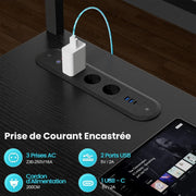 Bureau Gamer d'Angle 150 x 100 cm Noir