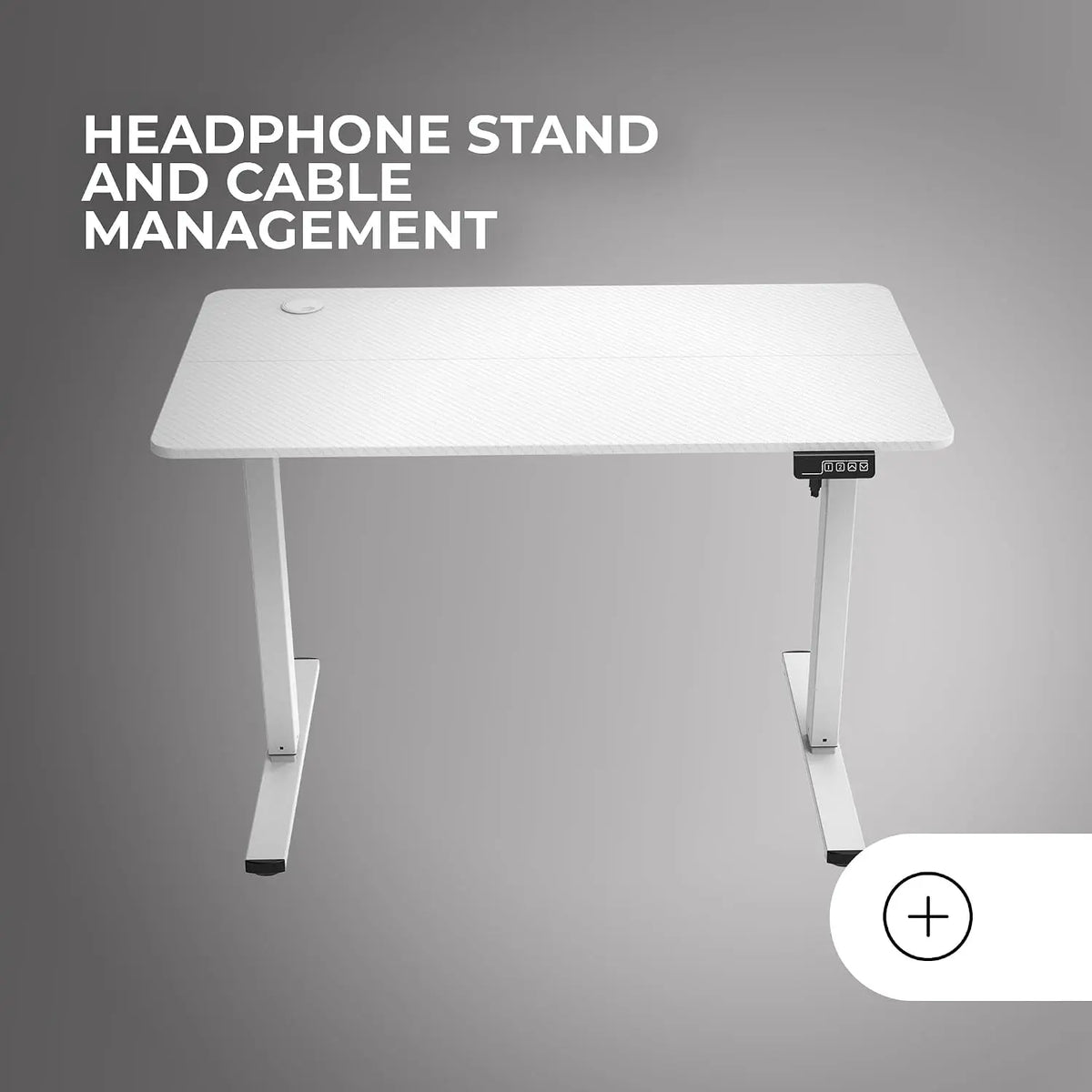 Bureau Gamer ergonomique motorisé Mars Gaming MGD Ergo-Pro Blanc