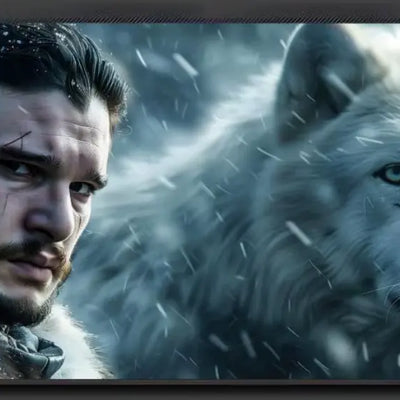 Tapis de Souris Game of Thrones Jon Snow & Ghost 800x400 - XXL Gaming