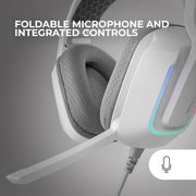 Casque Gamer filaire Mars Gaming MH-Strike RGB Blanc
