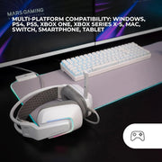 Casque Gamer filaire Mars Gaming MH-Strike RGB Blanc
